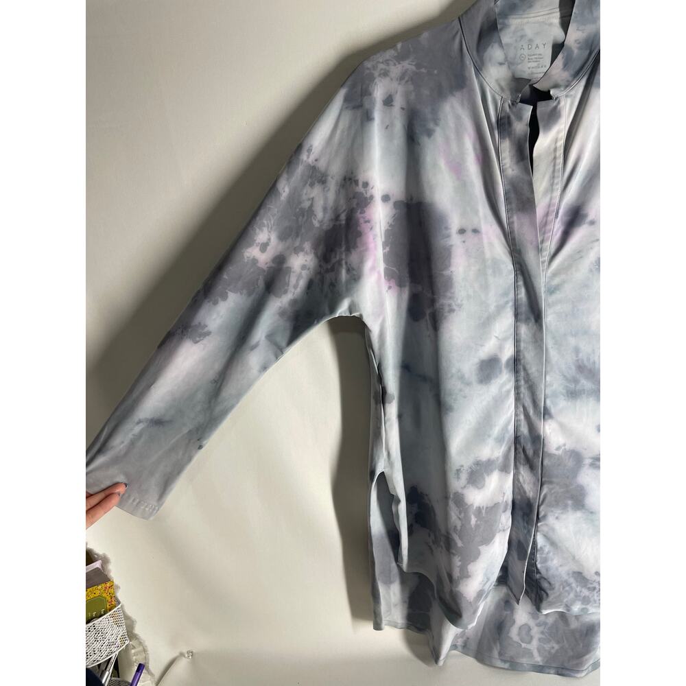 Aday Something Borrowing Shirt Snap Front Tie Dye… - image 2